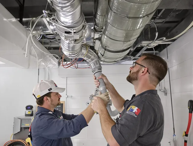 Central Falls Air Duct Cleaning technician performing thorough AC duct cleaning in Central Falls