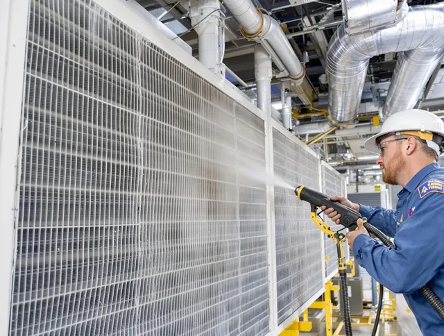 Professional commercial coil cleaning by Central Falls Air Duct Cleaning in Central Falls