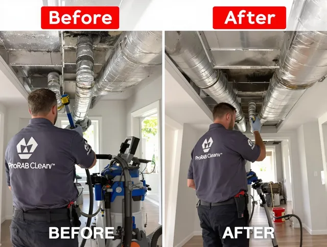 Central Falls Air Duct Cleaning expert performing thorough residential duct cleaning in a Central Falls home